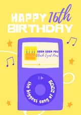Classic 16th Birthday Card - Music - 2009 created by Sian Moore Illustration
