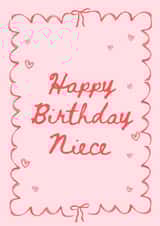 Pretty Birthday Card - Niece - Ribbons created by ERC Design