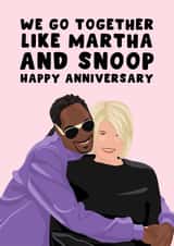 Funny Anniversary Card - Martha Stewart - Snoop Dogg created by Pink Peach Cards