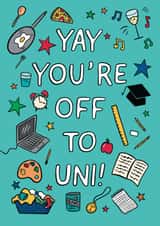 Good Luck Card - University - You're Off To Uni! created by Hannah Jayne Lewin