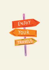 Classic Good Luck Card - Travelling - Enjoy Your Travels created by Jamie Lindsay