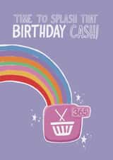 Funny Birthday Card For Friend - Shopping Rainbow created by Tommy Blue Illustration