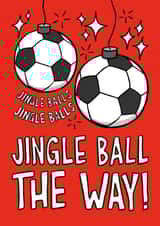 Fun Christmas Card - Football - Jingle Ball The Way! created by TeePee Creations