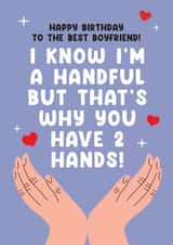Funny Birthday Card - Best Boyfriend created by Lucy Marie Design