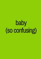 Funny New Baby Card - Charli XCX - Brat created by Amy (Hedgecards)