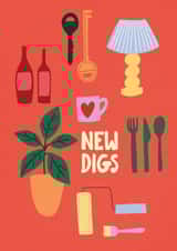 Modern New Home Card - New Digs created by Hey Bungalow Designs