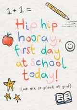 Cute Good Luck Card - First Day At School created by Sarah Harding