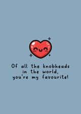 Funny Anniversary Card - Rude - Knobhead created by For Cards Sake