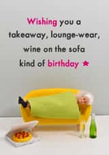 Funny Birthday Card - Wishing You A Takeaway Birthday created by Bold & Bright Cards