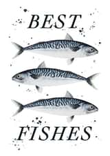 Arty Send A Smile Card - Best Fishes created by studio frewb