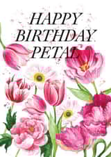 Arty Birthday Card - Flowers - Watercolour created by studio frewb