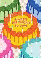 Cute Colourful Birthday Cake Card - Happy Birthday To You! created by Harry Brian Studio