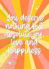 Heartfelt Love and Friendship Card - Absolute Joy, Love And Happiness created by Mae (Coffee and a Catfish)