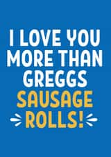 Fun Anniversary Card - Greggs - Sausage Rolls created by Blush & Blossom