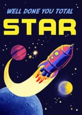 Retro Congratulations Card - You Total Star created by Rocket68