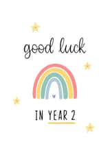 Cute Good Luck Card - Year 2 created by Kalm Lettering