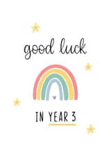 Cute Good Luck Card - Year 3 created by Kalm Lettering