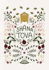 Pretty Rosh Hashanah Card - Shana Tova created by Jewish Together