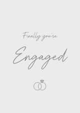 Classic Engagement Card - Finally - Congratulations created by Ivory White Collection 