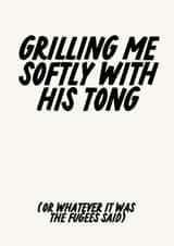 Funny Anniversary Card - Misheard Lyrics - Barbecue - Fugees created by The Marmalade Cat