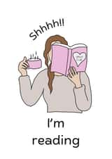 Cute Bookish Card - Smut Reader - Girly - Coffee created by DigitalprintsbySE