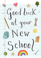 Cute Good Luck Card - New School created by Love Lucy Illustration