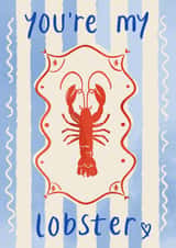 You're My Lobster Valentine's Day/ Anniversary Card - Cute Lobster Card created by Lauren Barclay