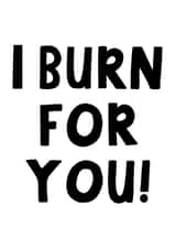 I burn for you! - Bridgerton inspired anniversary card created by Chelle - Monsterful Illustrations