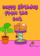 Cute Birthday Card - Sleeping Cat - From The Cat created by The Paper Tail