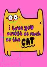 Funny Cat Card - Cheeky Pets - Cat Love created by The Paper Tail