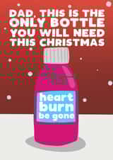 Funny Christmas Card - For Dad - Heart Burn - Gaviscon created by Pickled Prints