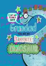 Cute Birthday Card - Dinosaur - Grandad created by Tommy Blue Illustration