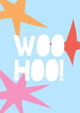 Typography Congratulations Card - Woo Hoo - Stars created by Cut It Out