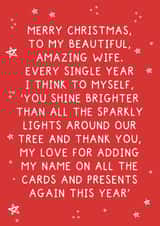 Funny Birthday Card - Wife - From The Husband created by Pickled Prints