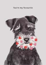 Cute Love And Friendship Card - Schnauzer - Hearts created by lil wabbit
