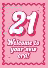 Cute Birthday Card - 21st - New Era created by Blush & Blossom 
