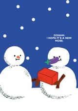 Funny Christmas Card - New Nose Snowman created by JOLLY AWESOME