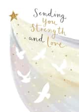 Classic Sympathy Card - Sending You Strength and Love created by Louise Tiler