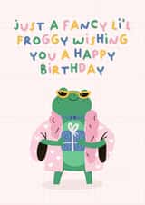 Cute Birthday Card - Fancy Frog created by The Happy Badger