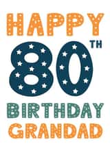 Classic Birthday Card - Grandad - 80th created by Mint Maker Studio