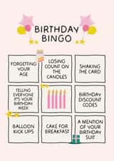 Funny Birthday Card - Birthday Bingo created by Puns and Needles
