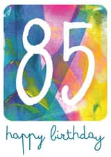 Classic Birthday Card - 85th - For Him/For Her created by size3art