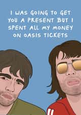 Funny Birthday Card - Oasis Reunion Comeback Birthday Card - 1990s Nostalgia created by Running with Scissors