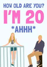 Funny Birthday Card - 20th - Mamma Mia created by MadeByOlivia