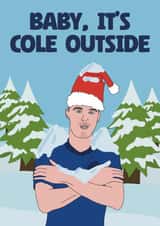 Funny Christmas Card - Cole Palmer Football - Pun created by The Joyful Rose