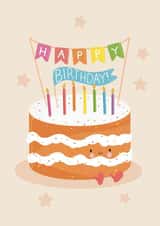 Cute Birthday Card - Jellycat Cake - Bunting created by Pri M