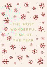 Classic Christmas Card - The Most Wonderful Time Of The Year created by Laura Darrington Design Ltd.