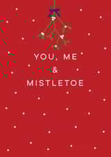 Classic Christmas Card - You, Me & Mistletoe created by Laura Darrington Design Ltd.