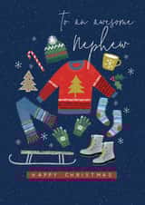 Classic Christmas Card - Awesome Nephew - Festive Items created by Laura Darrington Design Ltd.