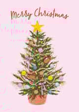 Pretty Christmas Card - Christmas Tree - Arty created by Debbie Daley Illustrations